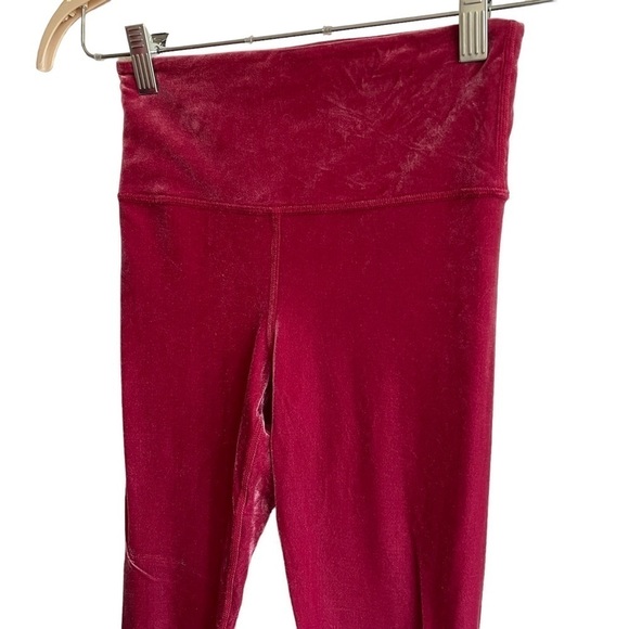 Athleta Elation Velvet Tight, Berry, Size XS - Picture 3 of 6